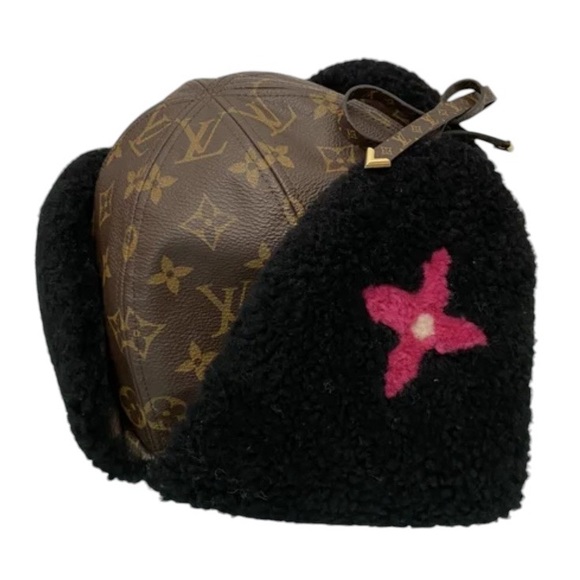 LOUIS VUITTON CHAPKALASKA SHEARING TRIMMED TRAPPER HAT NWOT - Picture 11 of 12